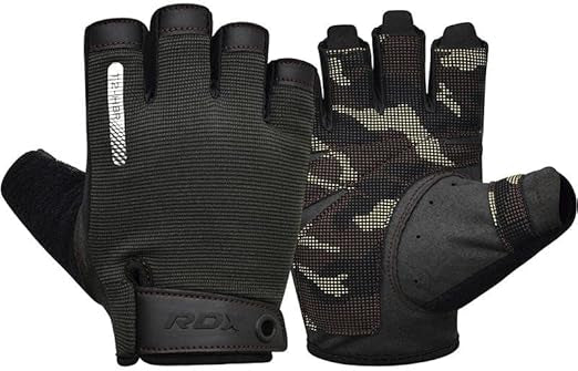 RDX Gym Training Gloves T2 Half Brown-M