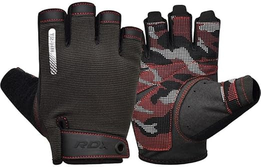 RDX Gym Training Gloves T2 Half Red-L