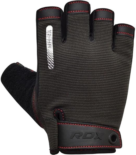 RDX Gym Training Gloves T2 Half Red-L