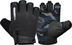 RDX Weight Lifting Gloves Full Palm Protection with Wrist Wrap Blue- S