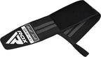 RDX WR11 Gym Wrist Wraps – Heavy-Duty Cotton, Extra-Wide Design, Adjustable Quick-EZ Closure, 25% Stretchability, One Size black/grey