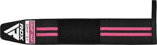 RDX WR11 Gym Wrist Wraps – Heavy-Duty Cotton, Extra-Wide Design, Adjustable Quick-EZ Closure, 25% Stretchability, One Size black/pink