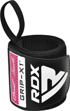 RDX WR11 Gym Wrist Wraps - Heavy-Duty Cotton, Extra-Wide, One Size (Black/Pink)