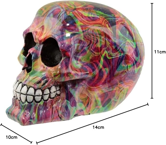 Puckator Rainbow Marble Effect Skull Ornament