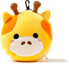 Puckator Relaxeazzz Giraffe Round Plush Travel Pillow & Eye Mask