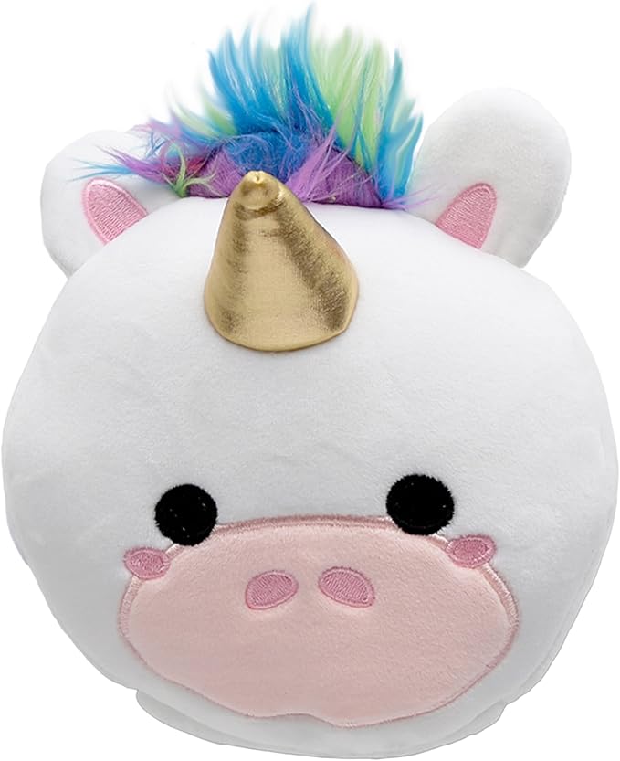 Puckator Relaxeazzz Unicorn Round Plush Travel Pillow & Eye Mask