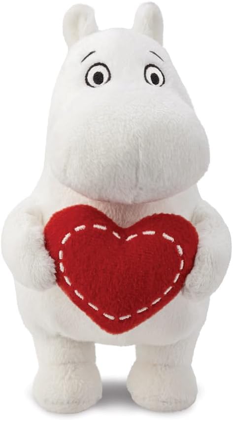 Aurora Moomin Standing with Heart 6.5In Soft Toy