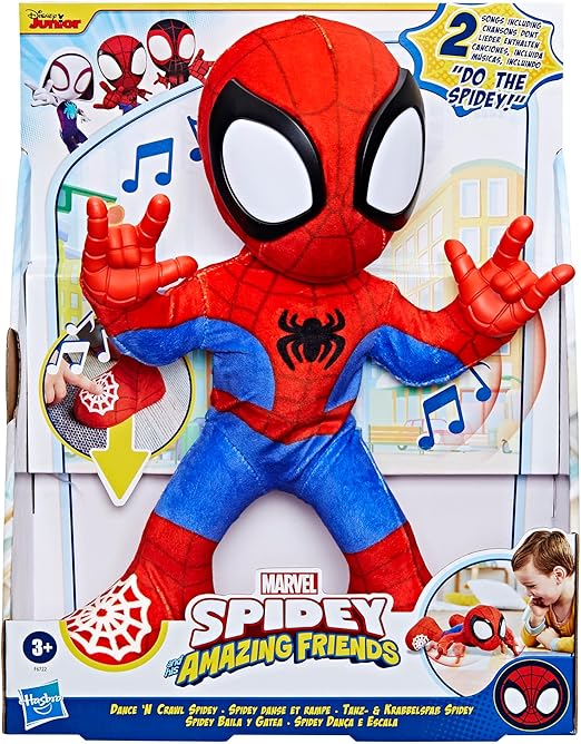 Spidey and his Amazing Friends Marvel Dance 'N Crawl Spidey Interactive Plush Toy with Sounds