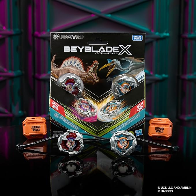 Beyblade X Jurassic World Collab Spinosaurus vs Quetzalcoatlus Multipack Set