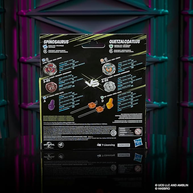 Beyblade X Jurassic World Collab Spinosaurus vs Quetzalcoatlus Multipack Set
