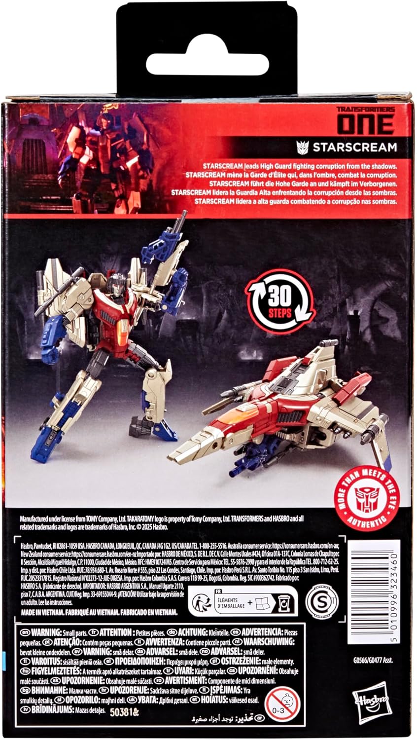 Hasbro Transformers Studio Series Deluxe Class One Starscream Action Figure