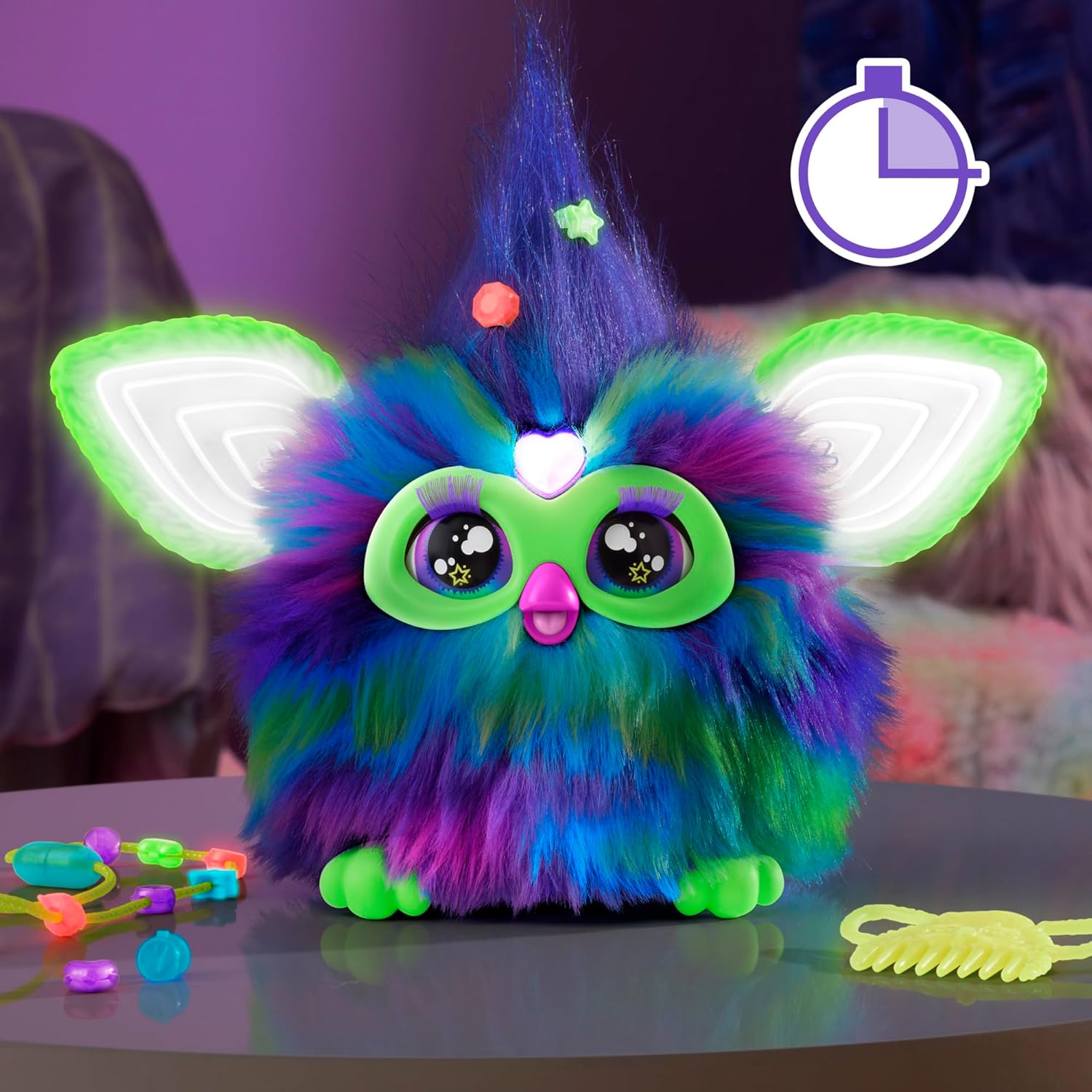 Hasbro Furby Galaxy Glow in the Dark Interactive Plush Toy