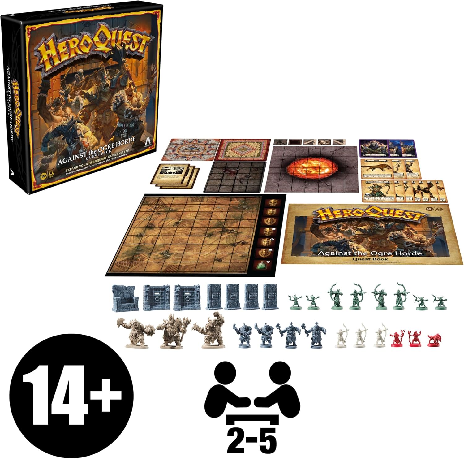 Avalon Hill Heroquest Against the Ogre Horde Quest Pack