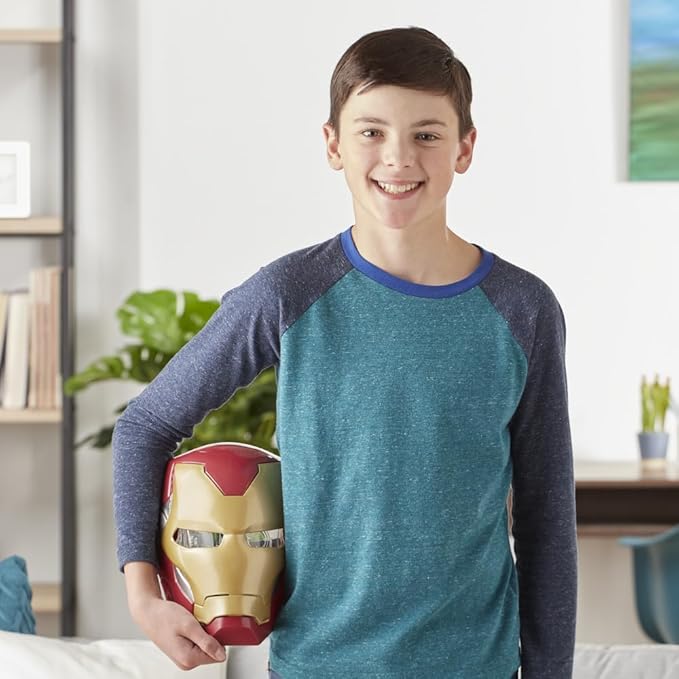 Hasbro Marvel Avengers Iron Man Flip FX Mask with Flip-Activated Light Effects for Costume and Role-Play Dress Up