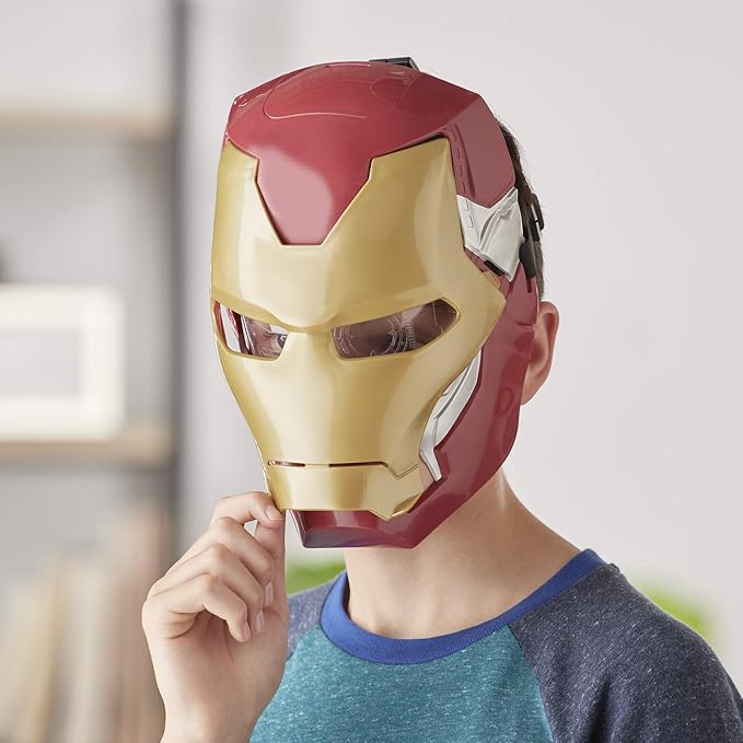 Hasbro Marvel Avengers Iron Man Flip FX Mask with Flip-Activated Light Effects for Costume and Role-Play Dress Up