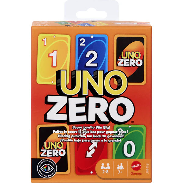 Mattel Uno Zero Card Game, includes deck and scorecard