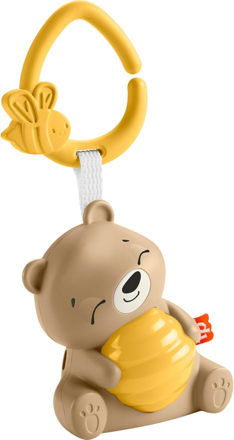 Fisher Price Baby Toy Beary Soothing Portable Sound Machine with Music, Night Light & Customizable Timer