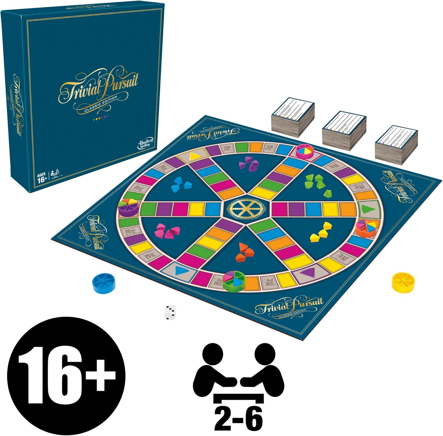 Hasbro Gaming Trivial Pursuit Game, Classic Edition