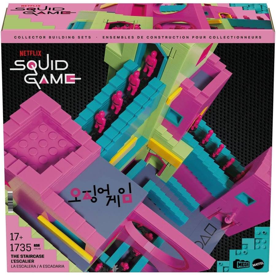 MEGA Squid Game Action Figure Building Toy The Staircase with 1707 Pieces, Motion and Poseable Figure, for Collectors
