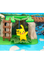 Jazwares Pokémon Carry Case Battle Ruins Playset – Portable Transforming Backpack with 2-Inch Pikachu Battle Figure