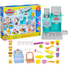 Play-Doh Kitchen Creations Super Colourful Cafe Play Food Coffee Toy With 20 Accessories And 8 Pots