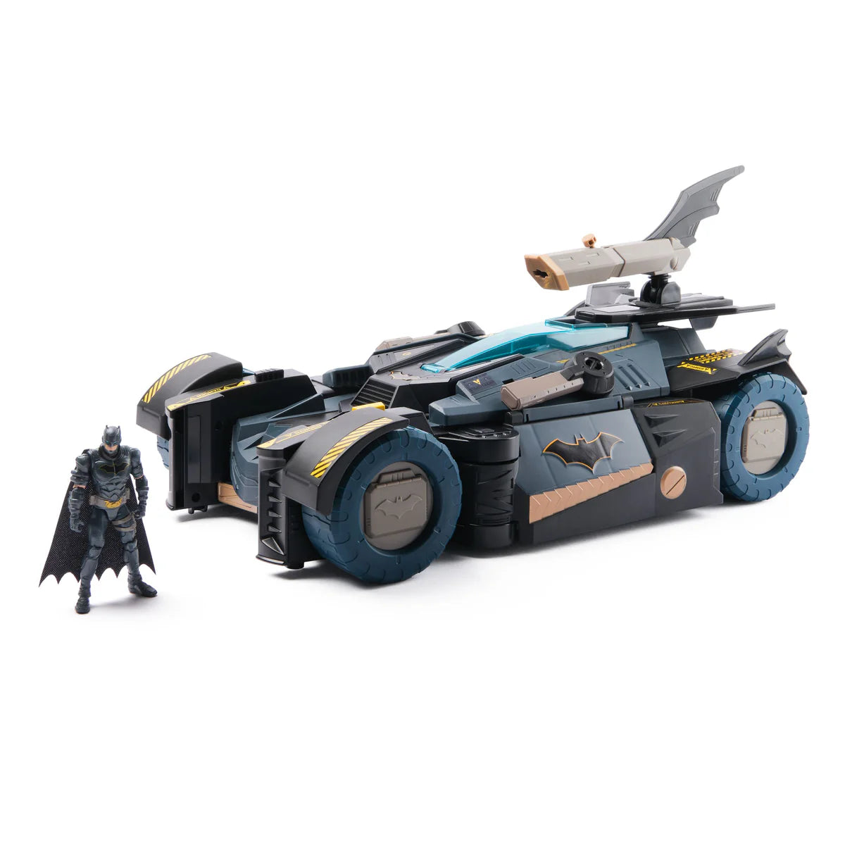 Spin Master DC Batman, Ultimate Transforming Batmobile Playset, 2-in-1 Batman Playset with Exclusive Figure and Glider, Lights and Sounds