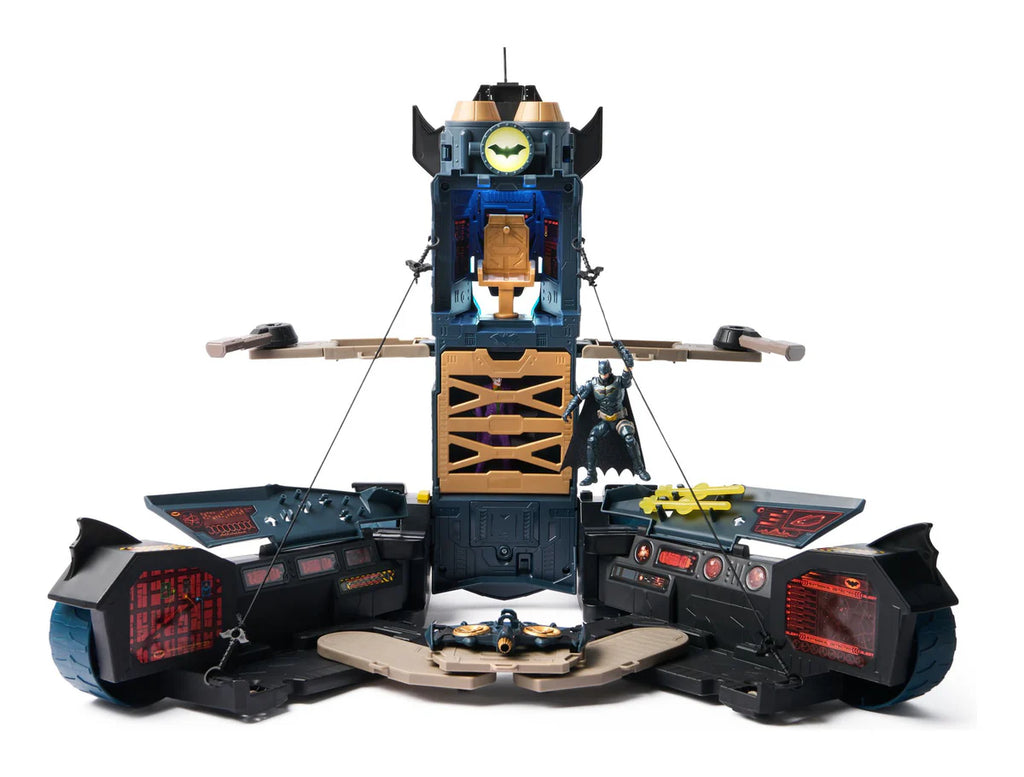 Spin Master DC Batman, Ultimate Transforming Batmobile Playset, 2-in-1 Batman Playset with Exclusive Figure and Glider, Lights and Sounds