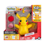 Jazwares Pokémon Train and Play Deluxe Pikachu – 4.5-Inch Interactive Figure with Lights, Sounds &amp; Moving Limbs