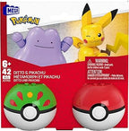 MEGA Pokémon – Poké Ball 2-Pack Building Set: Pikachu & Ditto (42 Pieces)