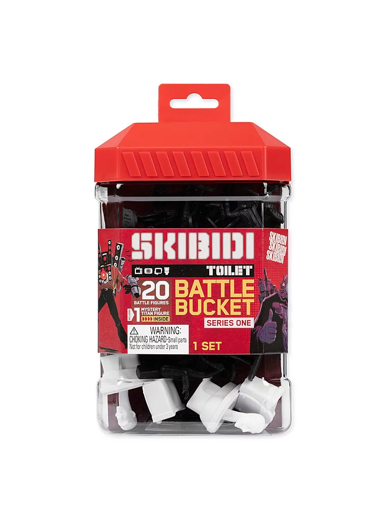 Bonkers Toys Skibidi Toilet Battle Bucket of Collectible Figures