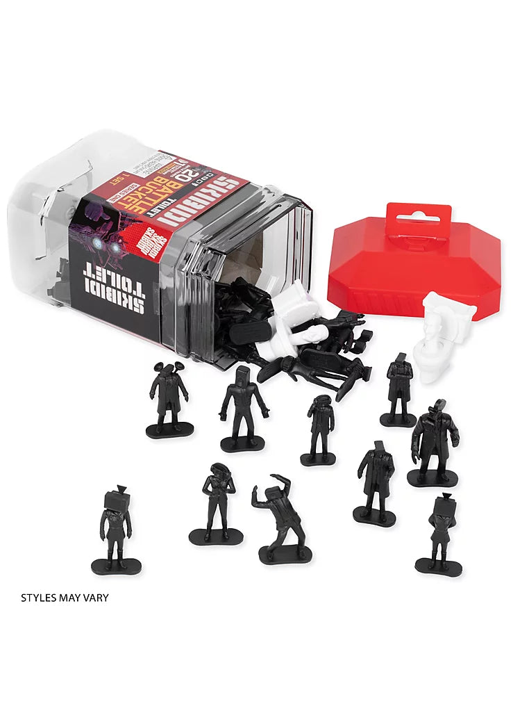 Bonkers Toys Skibidi Toilet Battle Bucket of Collectible Figures