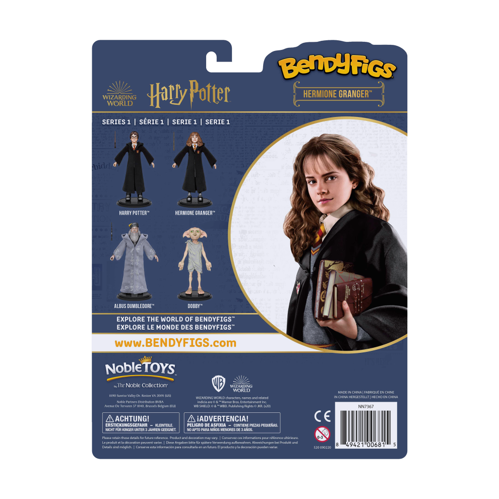 The Noble Collection BendyFigs Hermione Granger Harry Potter Bendable Figure with Stand