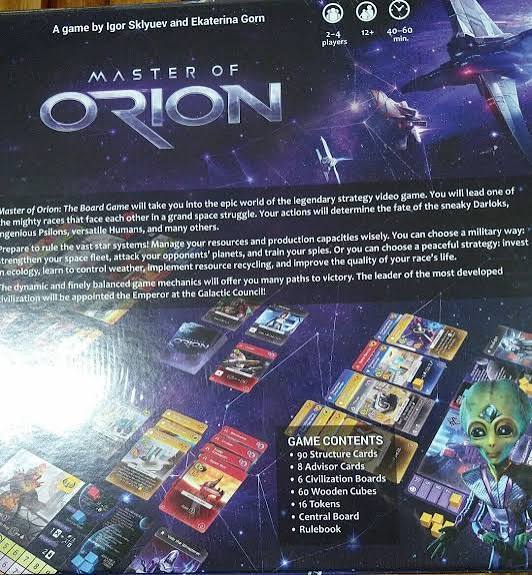 Cryptozoic Entertainment Master of Orion Board Game
