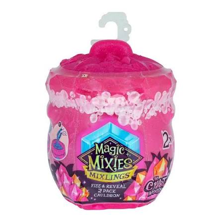 Moose Toys Magic Mixies Mixlings Fizz & Reveal 2 Pack Cauldron Crystal Woods Series