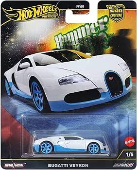 Mattel Hot Wheels Premium Bugatti Veyron, Car Culture Circuit Legends 1:64 Scale Vehicles,