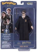 The Noble Collection Harry Potter Bendyfigs Harry Potter - 7.5in (19cm) Noble Toys HP Bendable Figure Posable Collectible Doll Figures With Stand