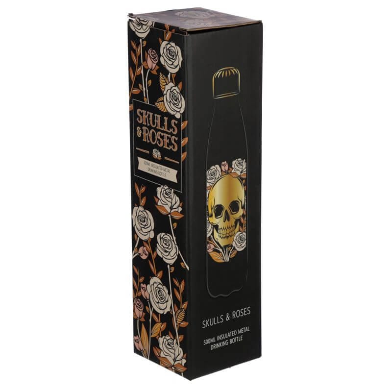 Skulls and Roses Stainless Steel Insulated Bottle