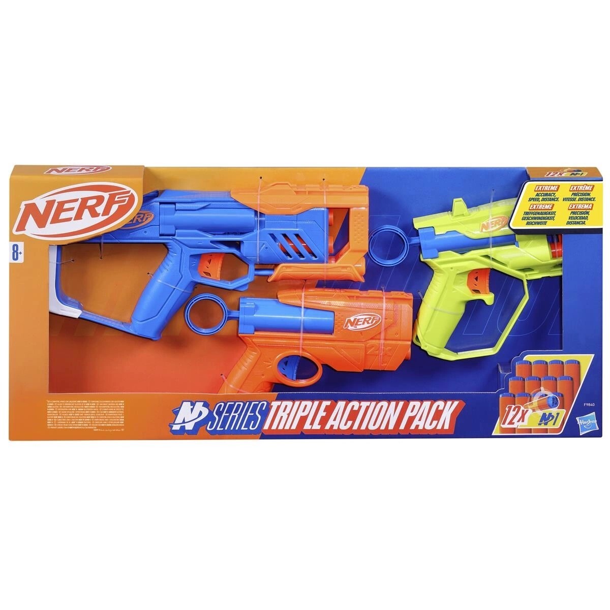 Hasbro Nerf N-Series Triple Action Pack 3 Blasters 12 N1 Darts