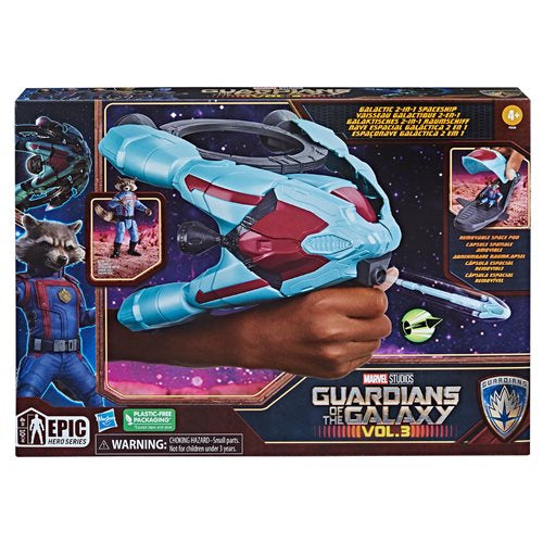 Hasbro Marvel Guardians of the Galaxy Vol.3 2-in-1 Spaceship & Rocket Figure