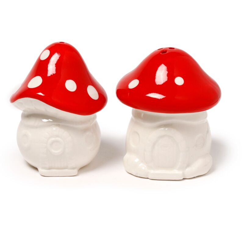 Fairy Toadstool House Ceramic Salt and Pepper Set