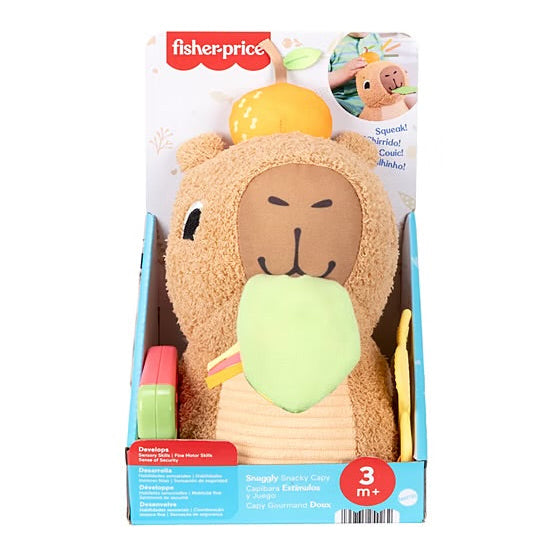 Fisher-Price Snuggly Snacky Capybara Baby Sensory Toy
