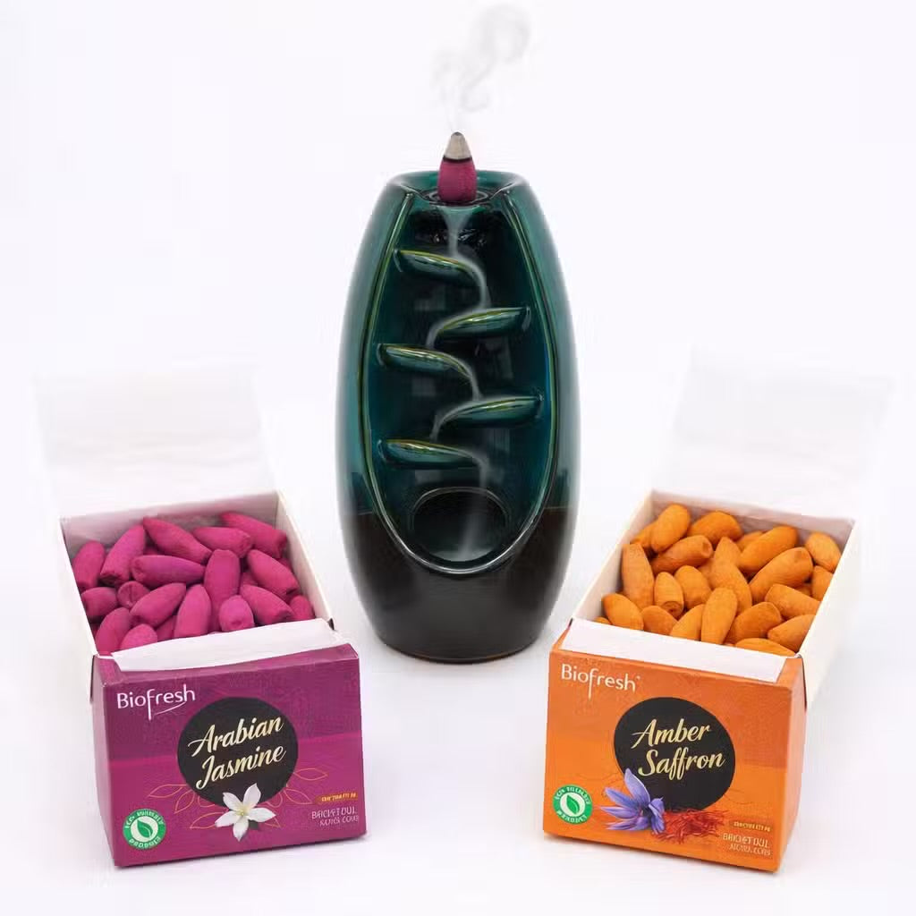 Biofresh Serenity Backflow Incense Burner & Cones Gift Set