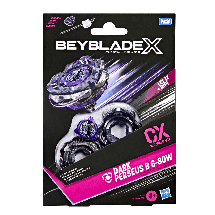 Beyblade X Dark Perseus B 6-80W CX Starter Pack Top & Launcher