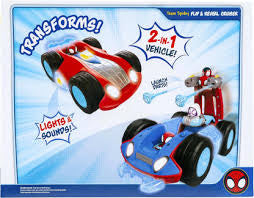 Marvel Spidey and His Amazing Friends Flip & Reveal Cruiser – Lights & Sounds