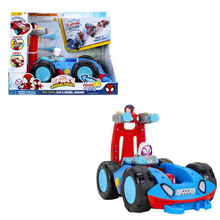 Marvel Spidey and His Amazing Friends Flip & Reveal Cruiser – Lights & Sounds