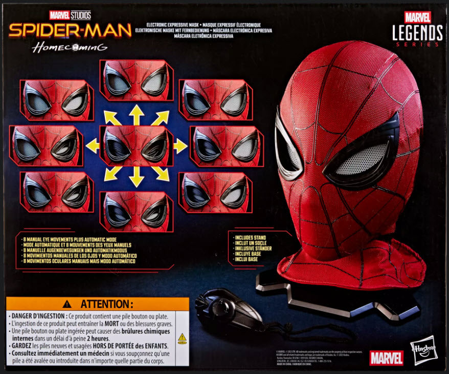 Marvel Legends Spider-Man Electronic Expressive Mask with Remote & Display Stand