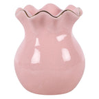 Pink Fluted Ceramic Oil Burner & Wax Warmer