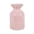 Pink Fluted Ceramic Flower Vase