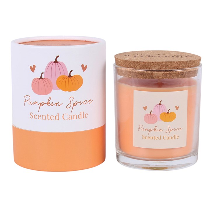 Pumpkin Pie Scented Glass Candle with Cork Lid