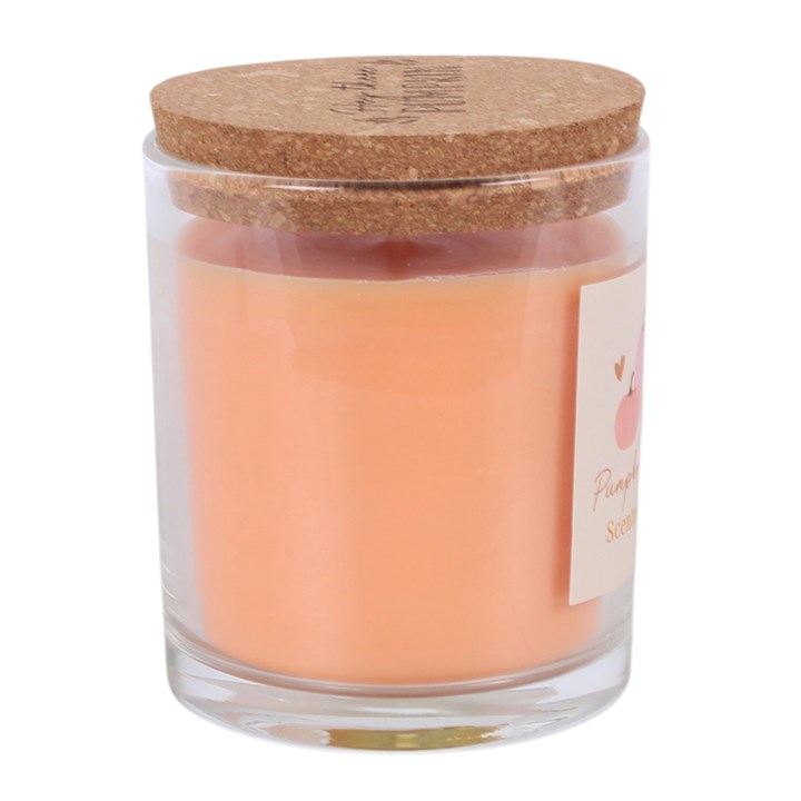 Pumpkin Pie Scented Glass Candle with Cork Lid